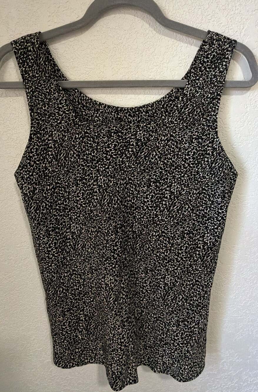 Neiman Marcus Silk Tank Top Size M Animal Print Sleeveless